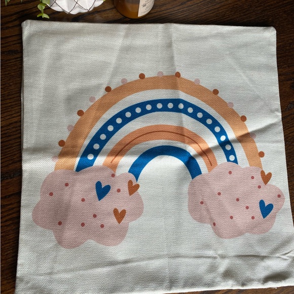 18” decorative boho rainbow pillowcase cover - Picture 3 of 3
